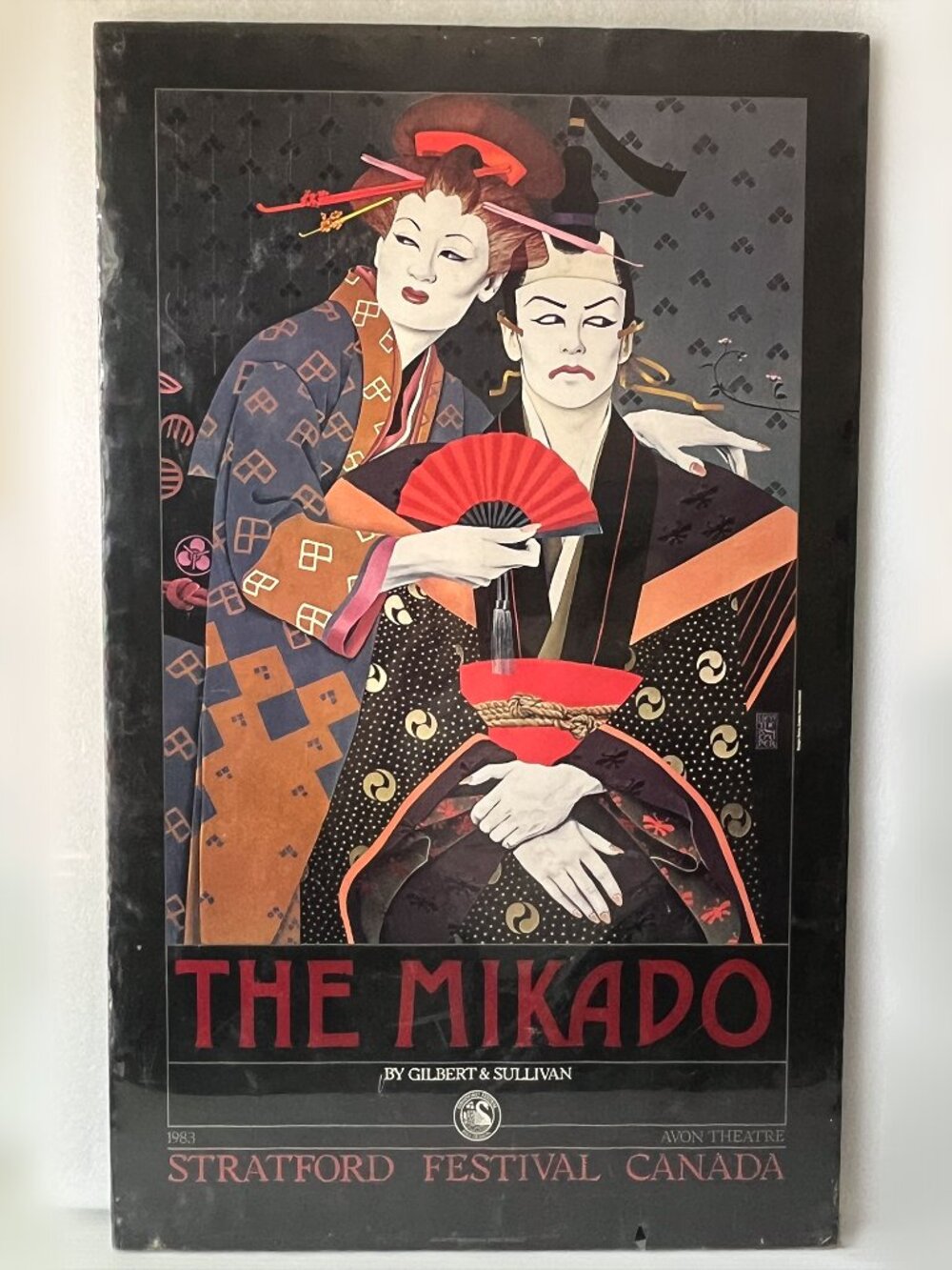 1983 Stratford Festival Poster The Mikado Gilbert & Sullivan Sealed 34.75”